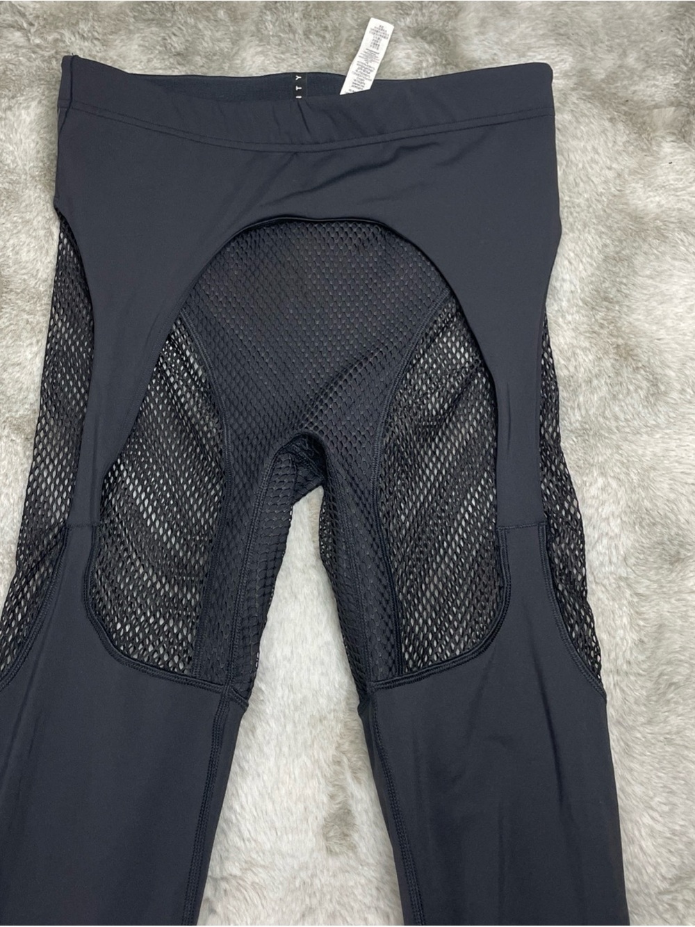 Savage X Fenty Black Mesh Panel Leggings-0253